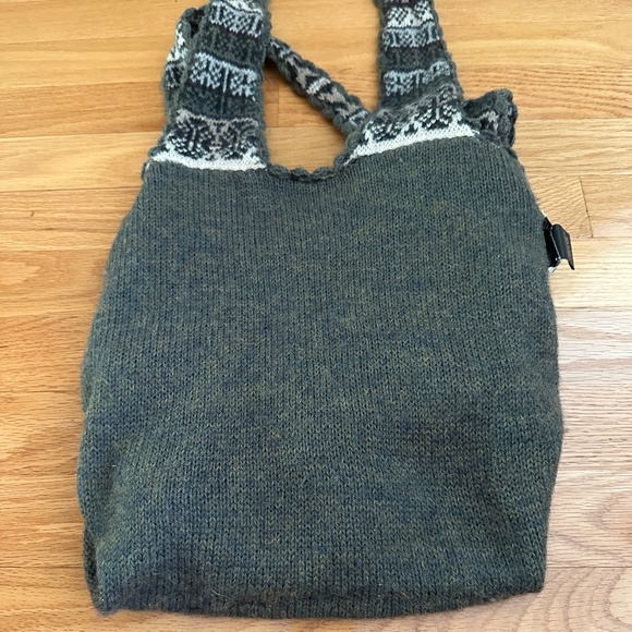 Hobo Boho Sweater Tote Bag Indigenous Weave Wool Alpaca - Picture 9 of 12